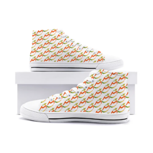 Hight Cut Canvas Shoes With Line