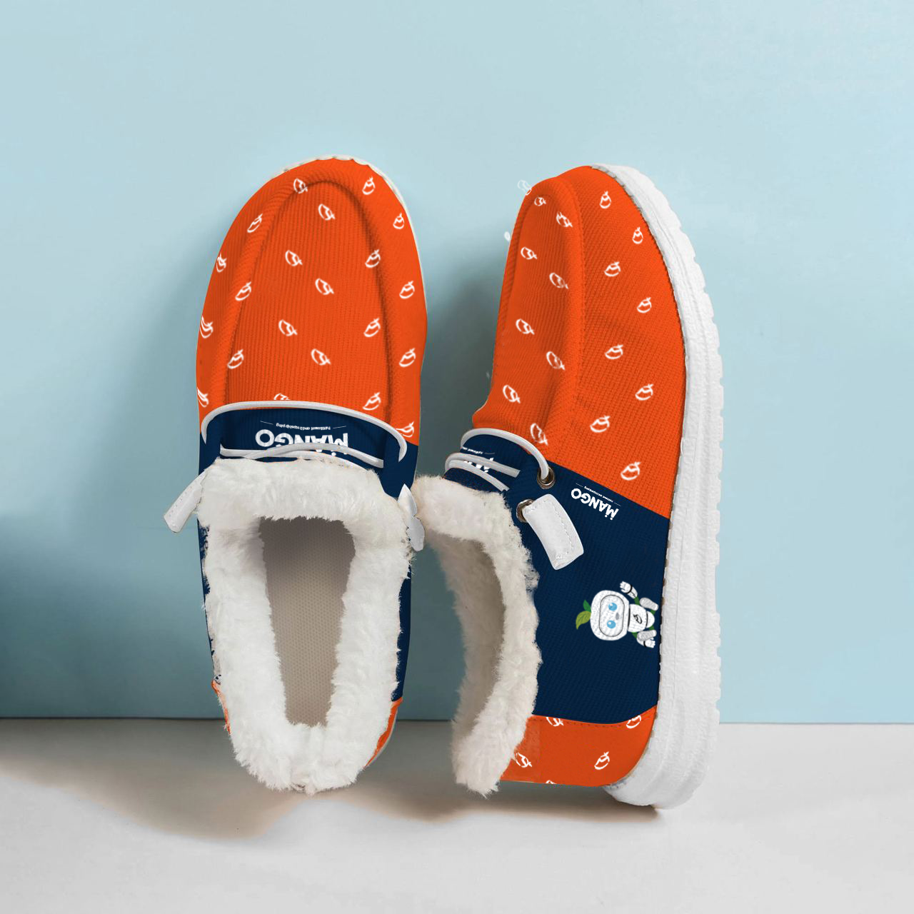 AOP NFL Football With Warm Fur Lining Shoes